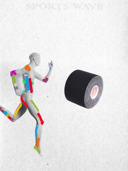 شريط لاصق رياضي مقاوم للماء - اسود