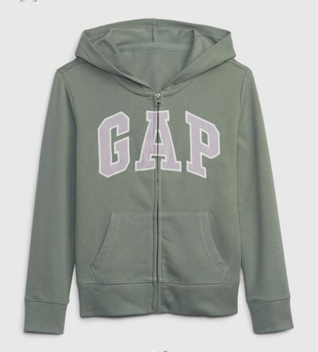 بلوفر  بلوفر هودي بناتي قاب | Gap زيتي