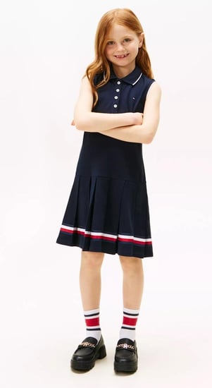 فستان بناتي كحلي تومي هيلفيغر أطفال - Tommy Hilfiger