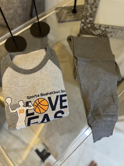 بيجامة خريفي للجنسين رمادي