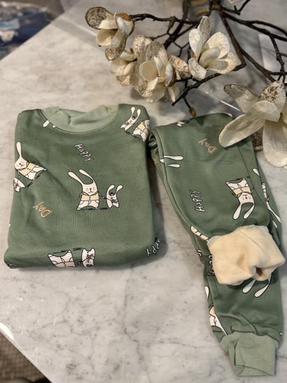 بجامة للجنسين مبطن (شتوي)