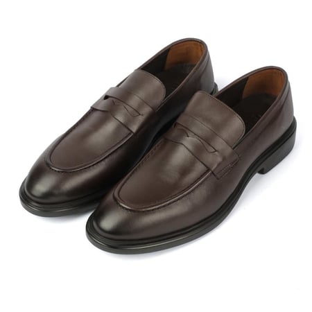 لوفر جلد طبيعي لون بني - نعل مريح