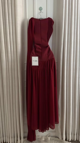 فستان سهرة دانتيل مشجر