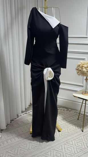 فستان ناعم بكسرات راقي