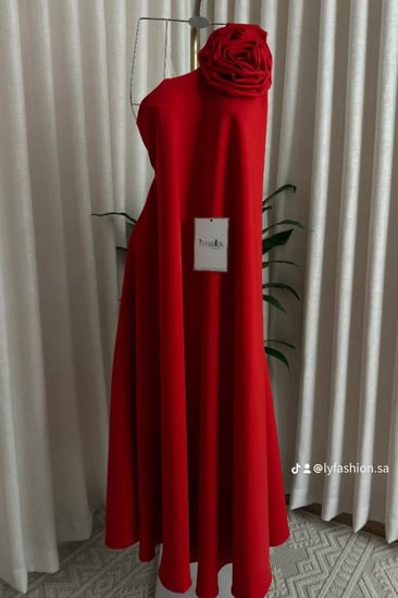 فستان سهرة ناعم اوفر سايز