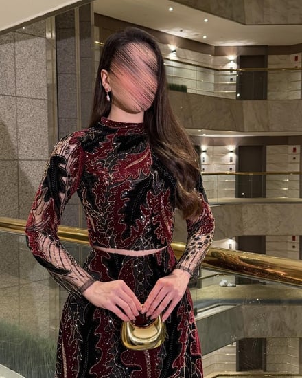 طقم سهرة منفصل بلوزه وتنورة