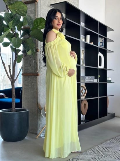 فستان حوامل اصفر