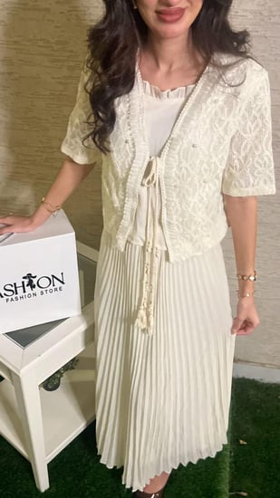 طقم سهرة منفصل بلوزه وتنورة