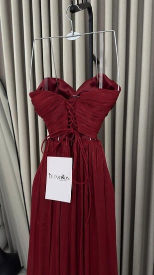 فستان سهرة شيفون ناعم لمعه