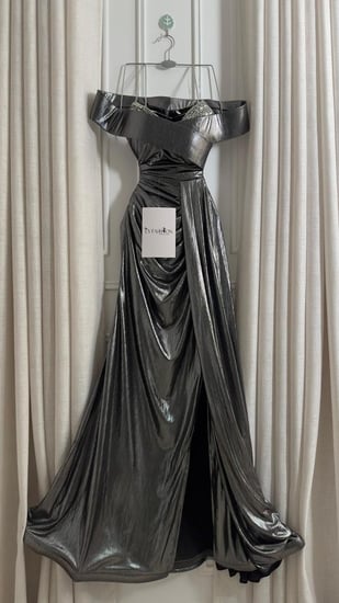 فستان سهرة لمعه