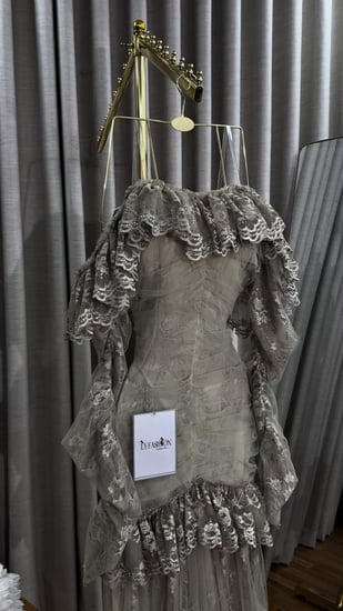 فستان بيج طبقات تل رقي