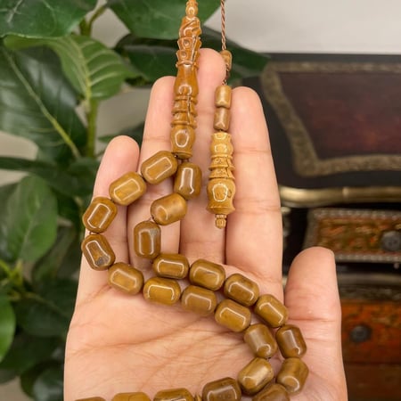 سبحة من ثمار خشب الكوك الطبيعي
