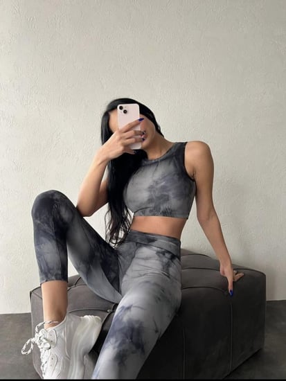 طقم رياضي نايك لون رمادي