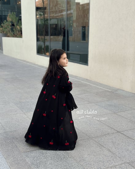 عباية ماتشي ماتشي كرزة #F008