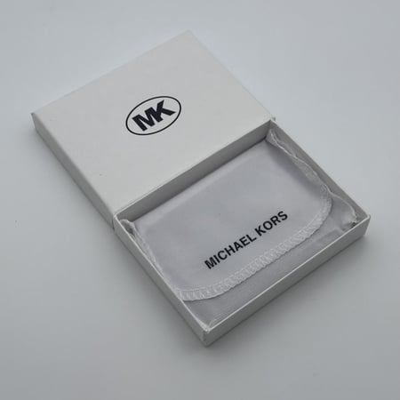 حامل بطاقات عمل مايكل كورس MK بني