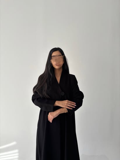 عباية صيفية كريب إندونيسي كسرات – لون أسود