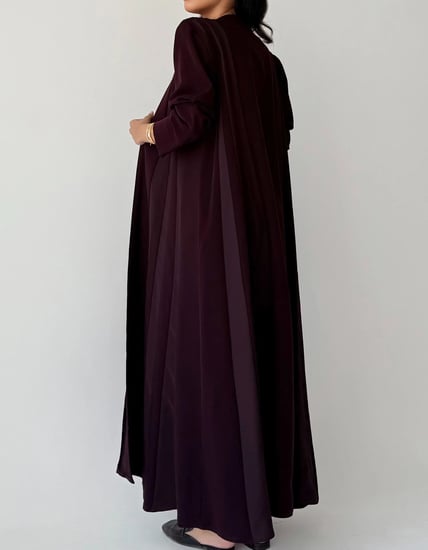 الجوهرة | بقماش الكريب الاندونيسي العنابي قصة الشرايح