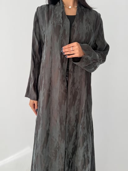 النجلاء | بقماش حرير ياباني مشجر زيتي