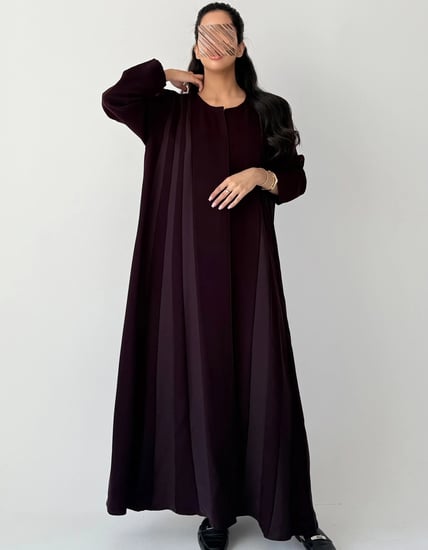 الجوهرة | بقماش الكريب الاندونيسي العنابي قصة الشرايح