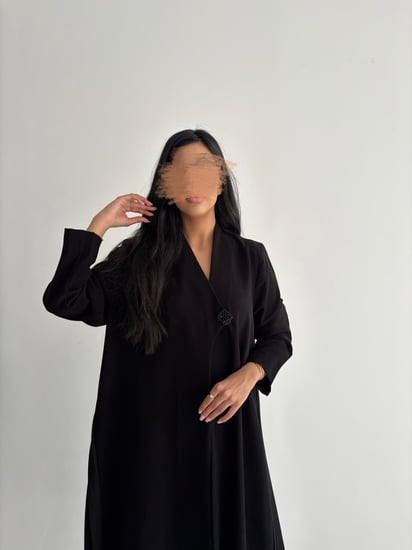 عباية صيفية كريب إندونيسي كسرات – لون أسود