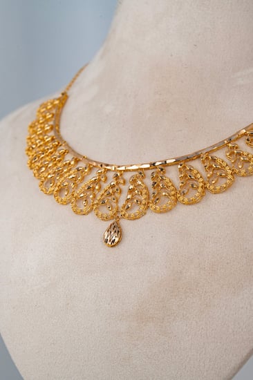 طقم تاج العروس – ذهب عيار 21