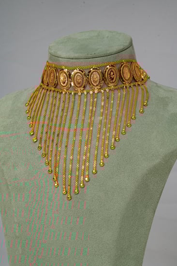 مخنق سبايك بيضاوي – ذهب عيار 21