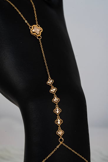 كف مع خاتم  7 وردات – ذهب عيار 21