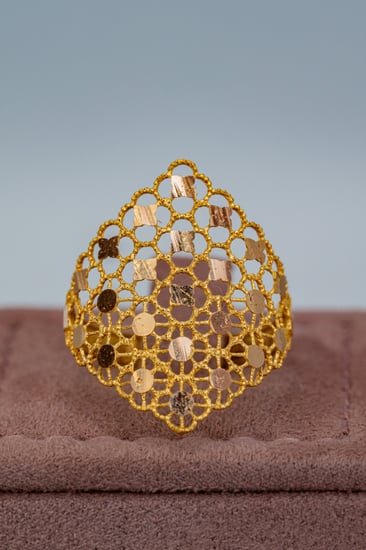 خاتم وردة الياسمين – ذهب عيار 21