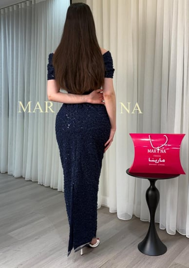 فستان روزنا (فستان كحلي كلفه سهره )