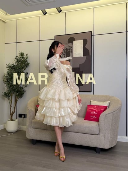 فستان ريمي (فستان بيج جزار لمعة طبقات )