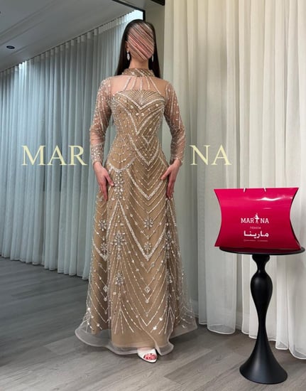 فستان سيماء (فستان بيج شك سهره راقي )