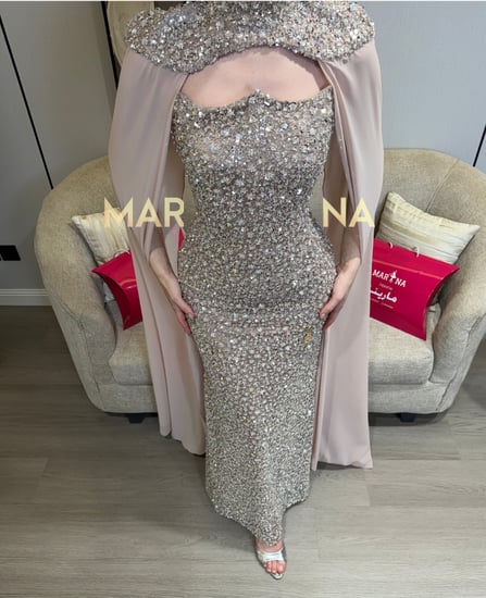 فستان هناي (فستان البيج  قطعتين شك وسهره وجورجيت)