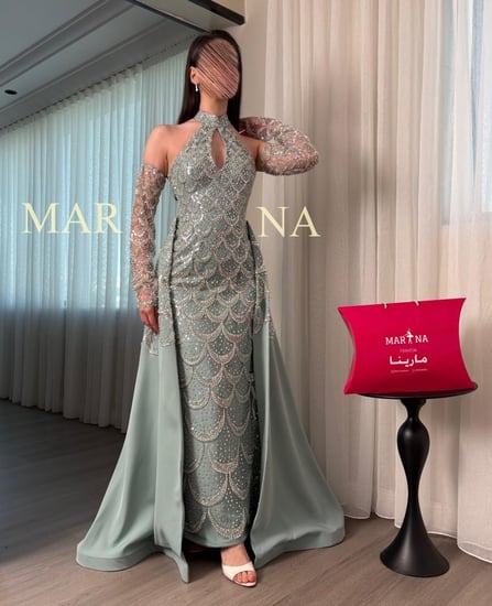 فستان ميرال (فستان تيفاني شك سهره وذيل باربي)