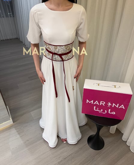 فستان دانتيلا (فستان سكري سي واي خصر تطريز كمبيوتر)