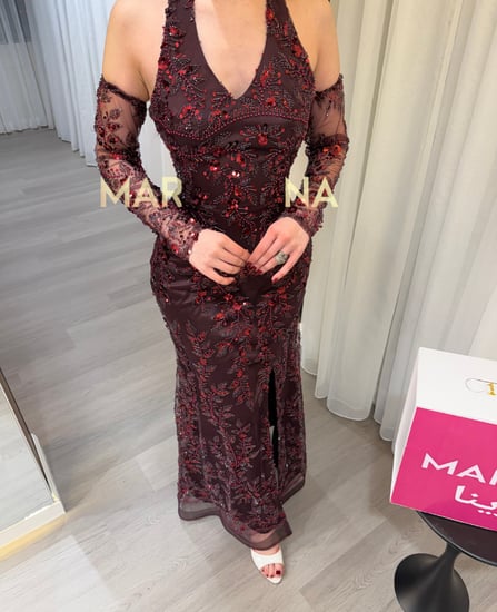 فستان مياده توتي( فستان توتي شك سهره راقيه  اكمام منفصله)