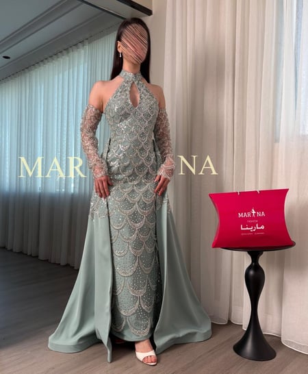 فستان ميرال (فستان تيفاني شك سهره وذيل باربي)