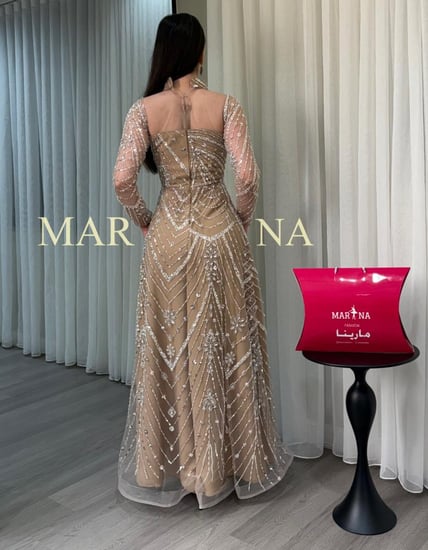 فستان سيماء (فستان بيج شك سهره راقي )