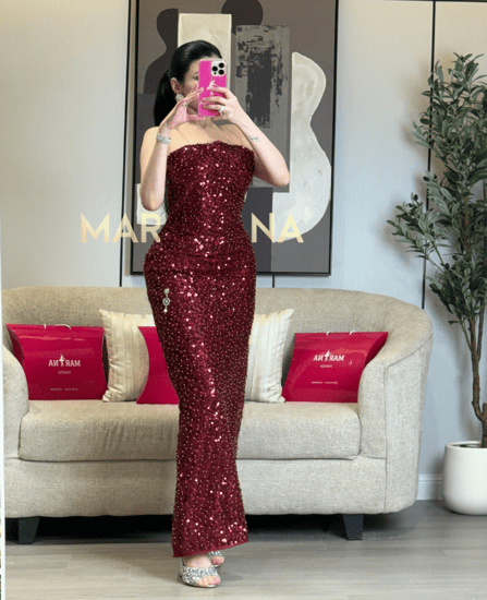 فستان هناي عودي (فستان قطعتين كلفه شك سهره وجورجيت)