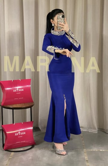 فستان اصايل (فستان باربي تطريز اكمام)