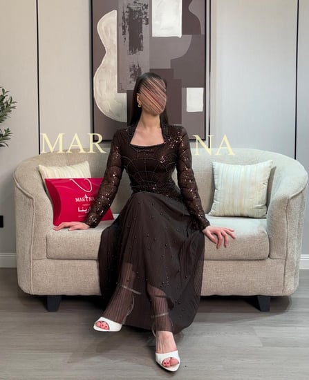 فستان جلوا (فستان موكا صدريه شك ترتر مع لولو وجورجيت )