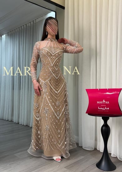 فستان سيماء (فستان بيج شك سهره راقي )