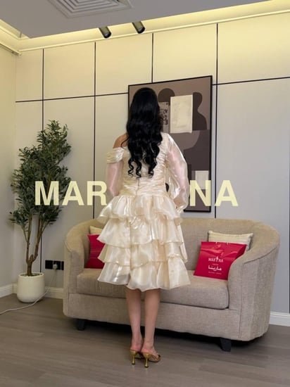 فستان ريمي (فستان بيج جزار لمعة طبقات )