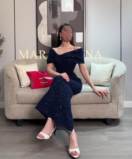 فستان روزنا (فستان كحلي كلفه سهره )