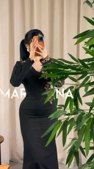 فستان شموخ (فستان سهرة اسود طويل)