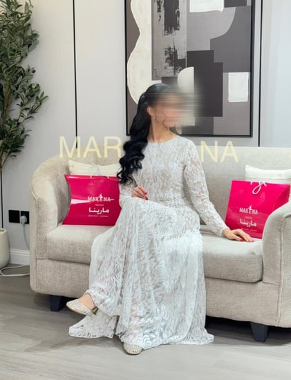 فستان نوران (فستان سكري دانتيل مبطن )