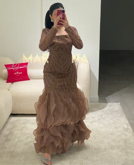 فستان دارينا (فستان موكا كلفه شك سهره وكسرات جزار)