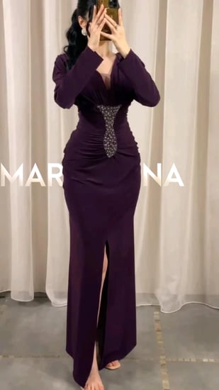 فستان دلال (فستان لون بنفسجي غامق)