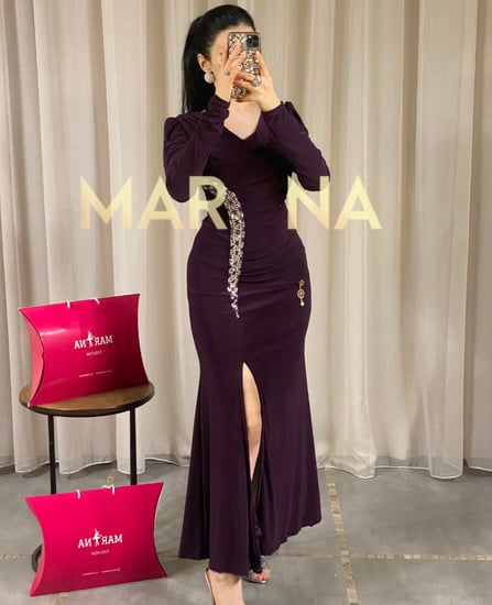 فستان ريهام (فستان لمعة استرتش أنيق)