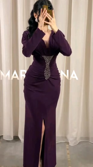 فستان دلال (فستان لون بنفسجي غامق)