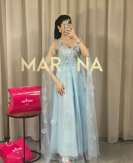 فستان ريتاج (فستان كلوش راقي مع ورد)